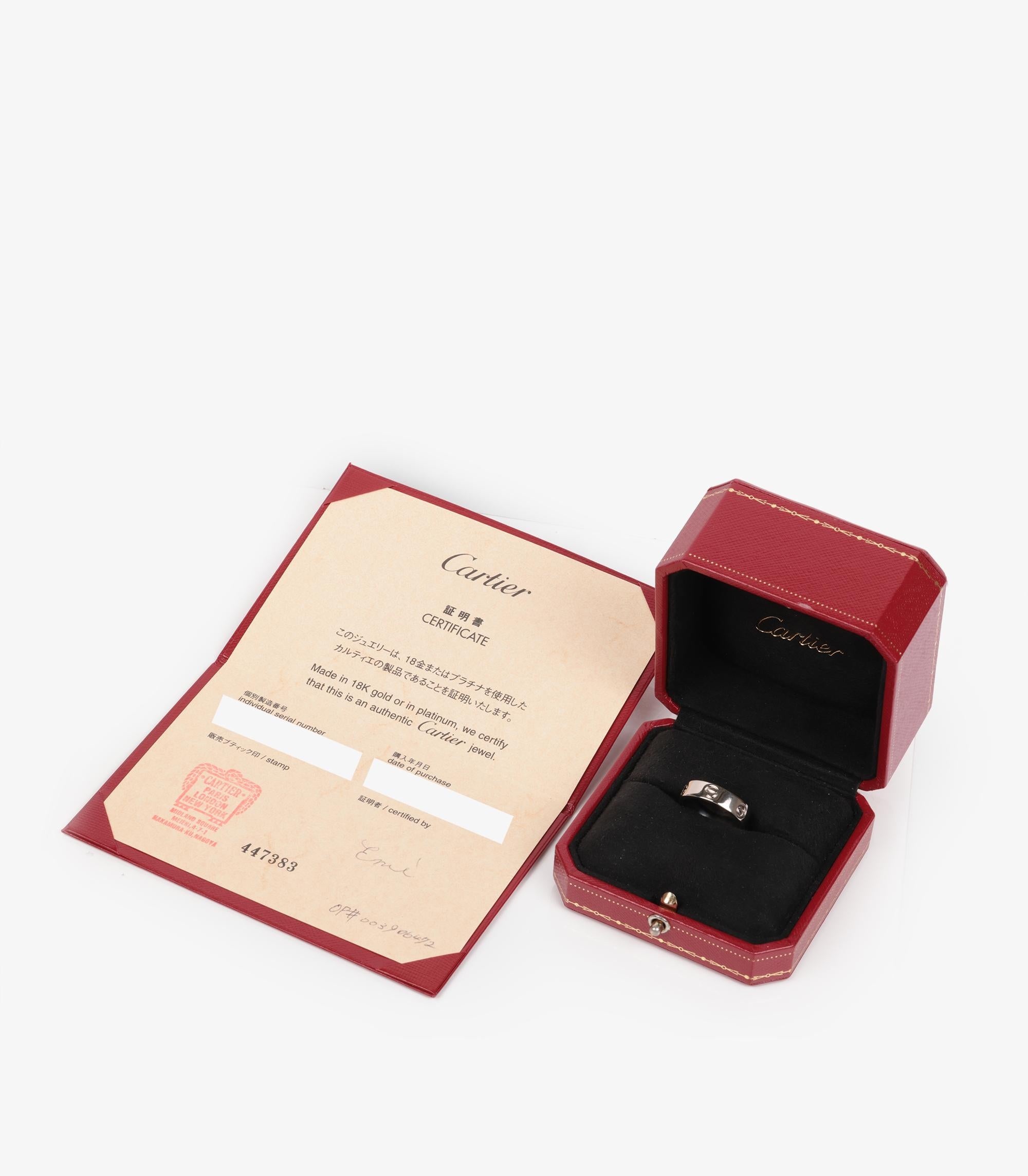 Cartier Bague jonc d'amour en or blanc 18 carats en vente 1