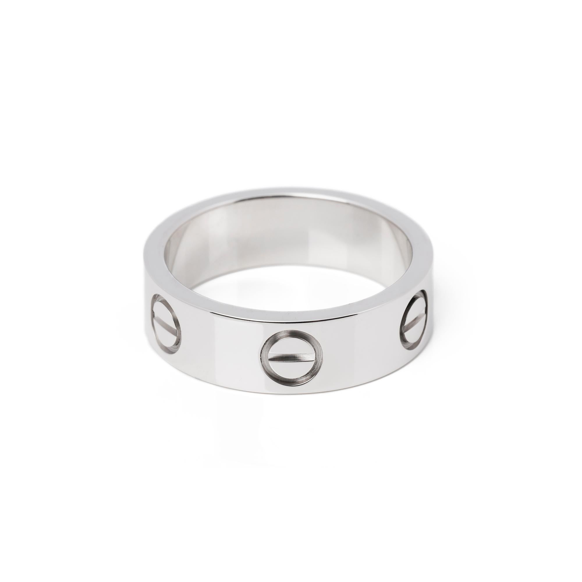 Anello Love Band Cartier in oro bianco 18 ct in vendita 2