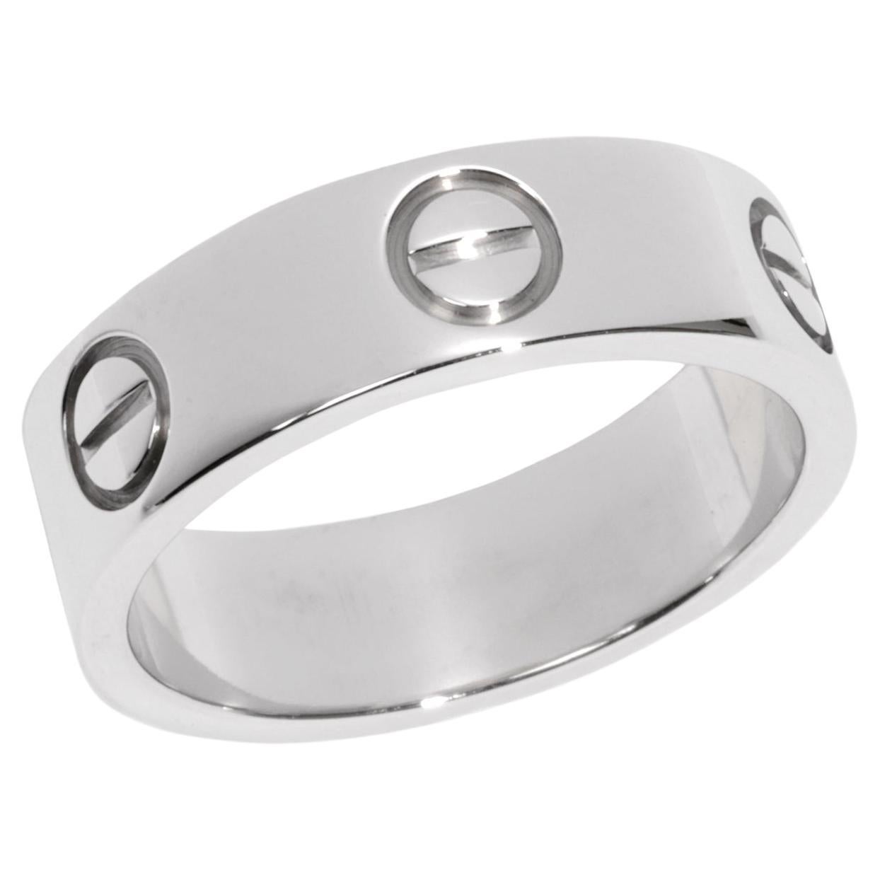 Anillo de amor Cartier de oro blanco de 18 ct