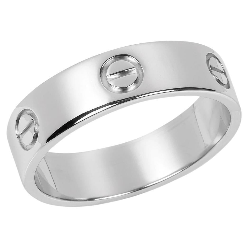 Cartier 18ct White Gold Love Band Ring