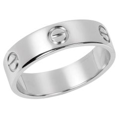 Cartier: 18 Karat Weißgold Love Band-Ring