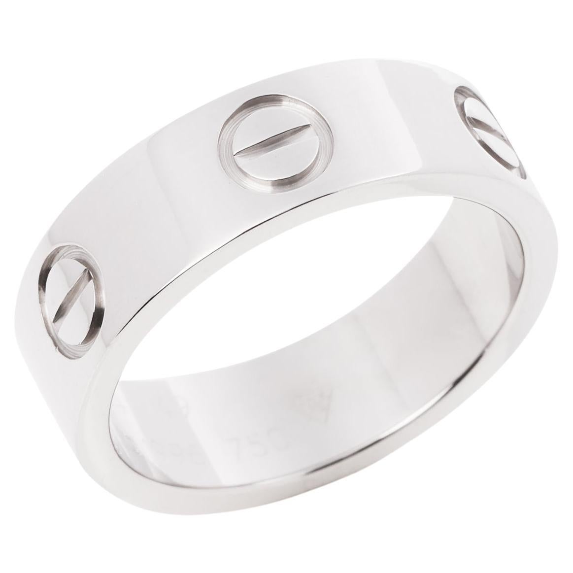Cartier 18ct White Gold Love Band Ring