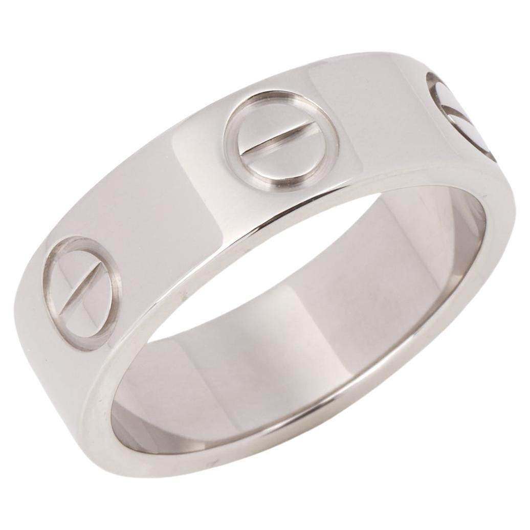 Cartier 18ct White Gold Love Band Ring