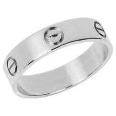 Cartier: 18 Karat Weißgold Love Band-Ring