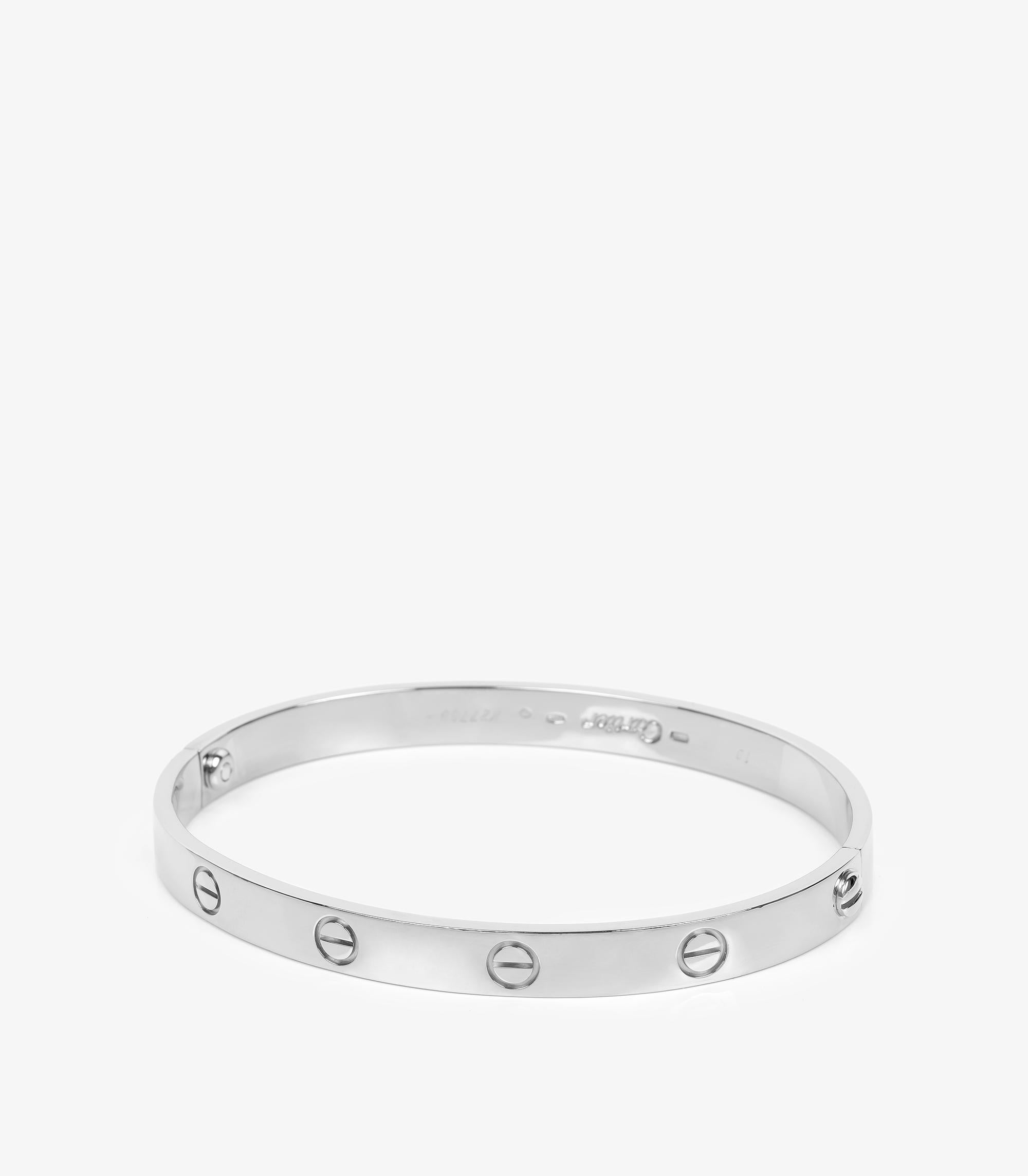 Cartier 18ct Oro Blanco Brazalete Amor

Detalles del producto
Xupes Ref: J1506
Marca: Cartier
Model No: Brazalete Amor
Tipo: Pulsera
Número de serie: K*****
PVP: 7.550
Acompañado de: Estuche Cartier, Papeles de servicio Cartier,