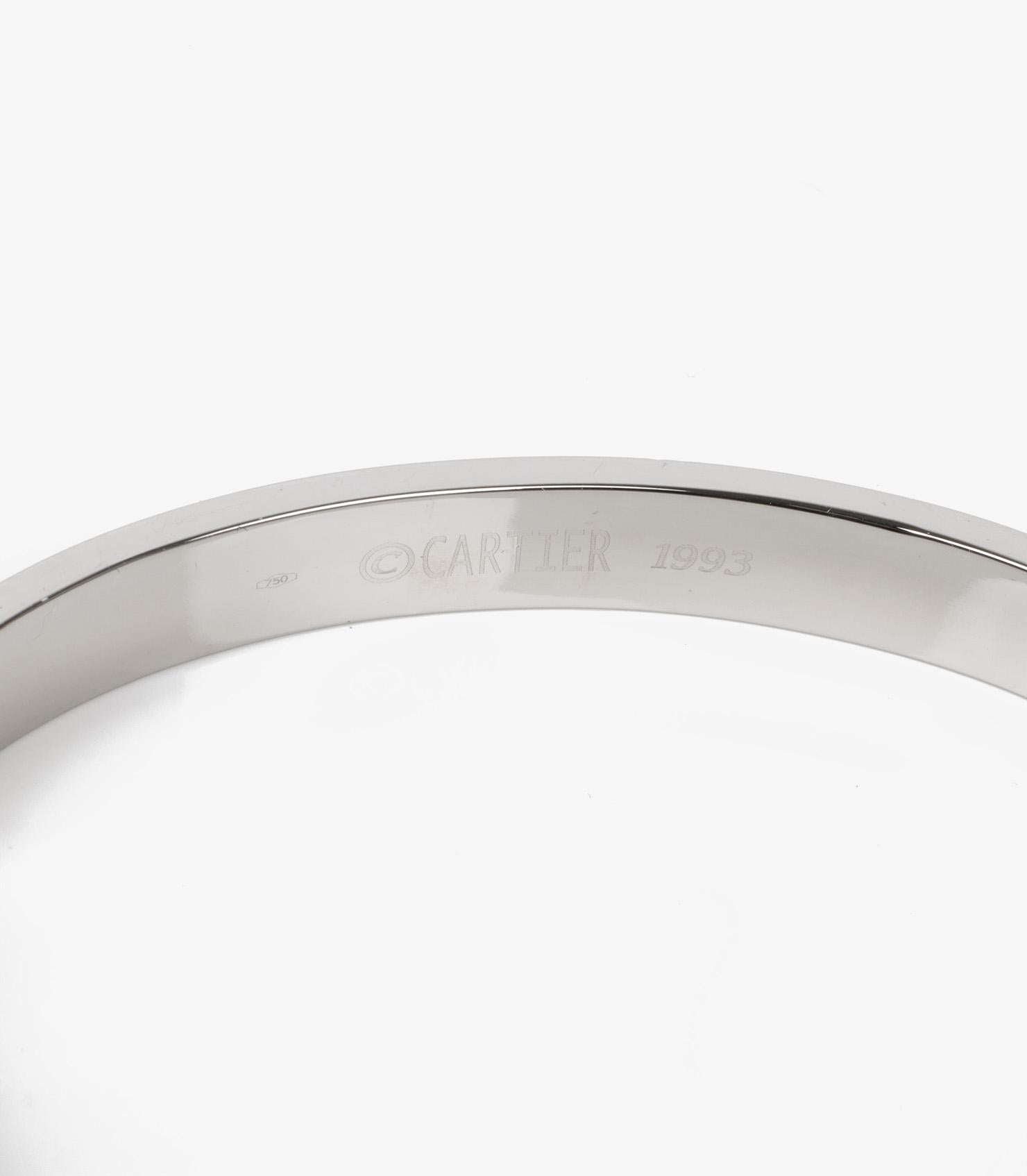 Women's or Men's Cartier 18ct White Gold Love Bangle
