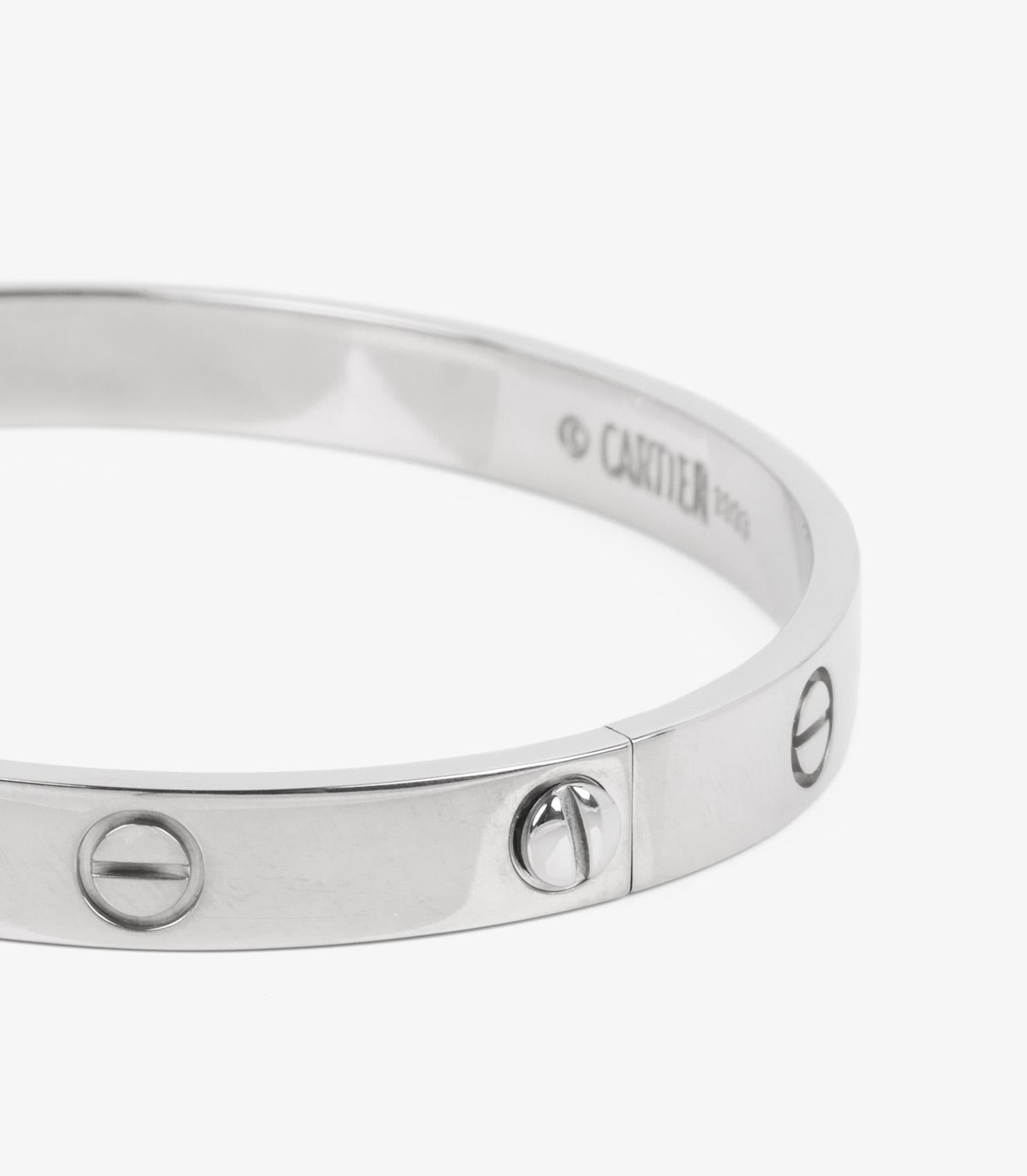 Cartier 18ct White Gold Love Bangle For Sale 1