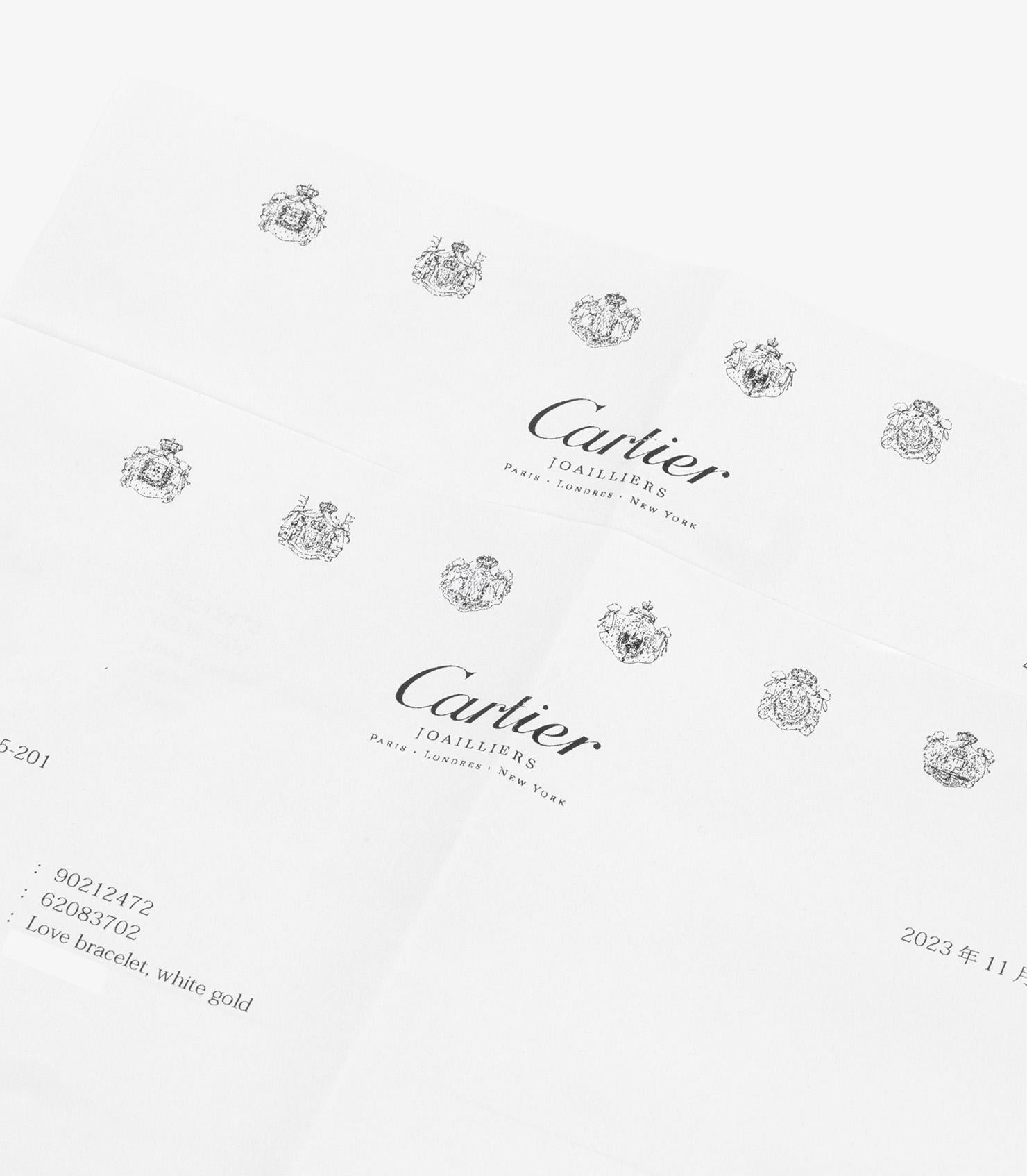 Cartier Love-Armreif aus 18 Karat Weißgold im Angebot 4