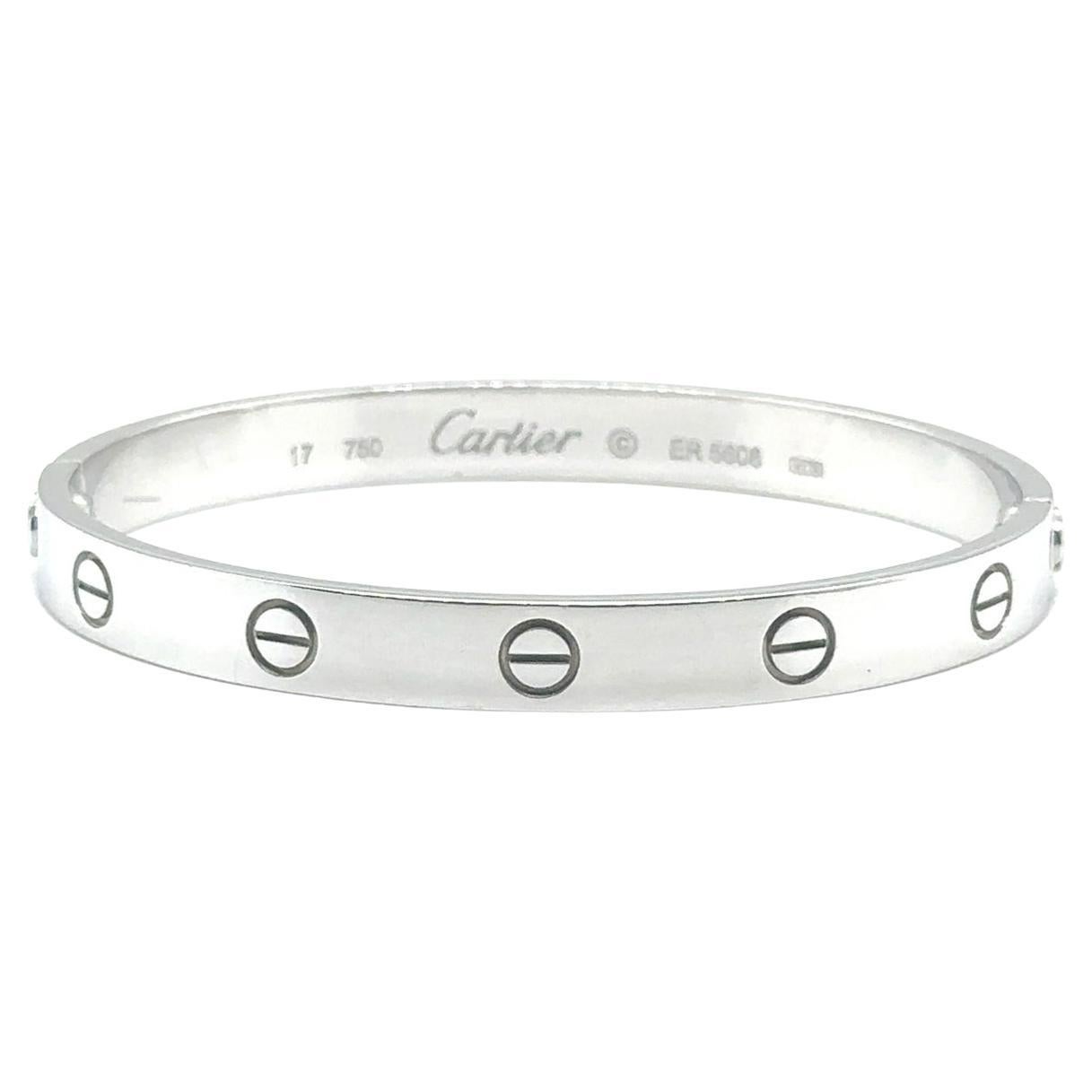 Cartier Bracelet jonc Love en or blanc 18 carats