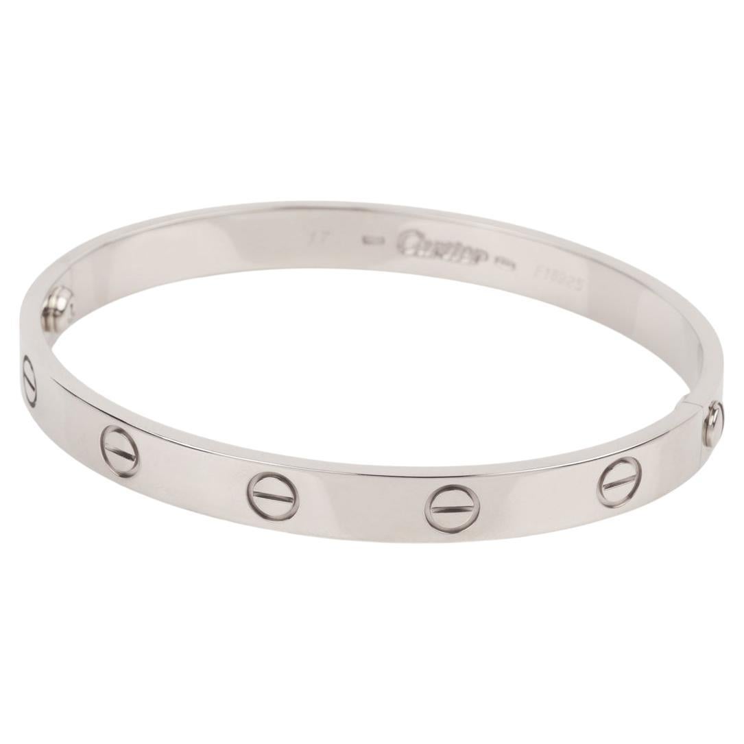 Cartier 18ct White Gold Love Bangle For Sale