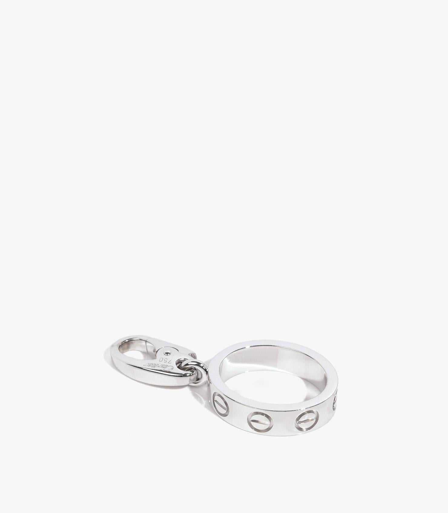 Cartier 18ct White Gold Love Charm

Brand- Cartier
Model- Baby Love Charm
Product Type- Charm
Serial Number- DW****
Material(s)- 18ct White Gold

Length- 2.6cm
Width- 1.2cm
Total Weight- 3.2g

Condition Rating- Excellent
Condition Notes- An item