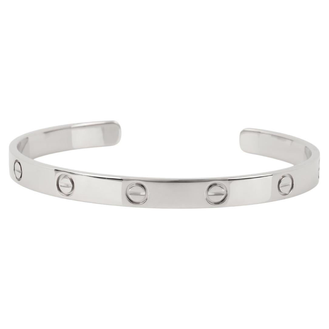 Cartier 18ct White Gold Love Cuff Bangle
