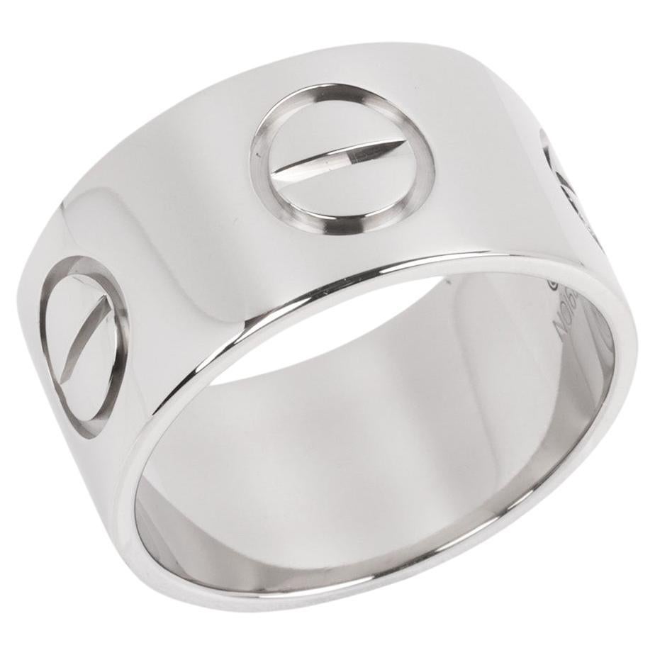 Cartier 18ct White Gold Love LM Ring For Sale