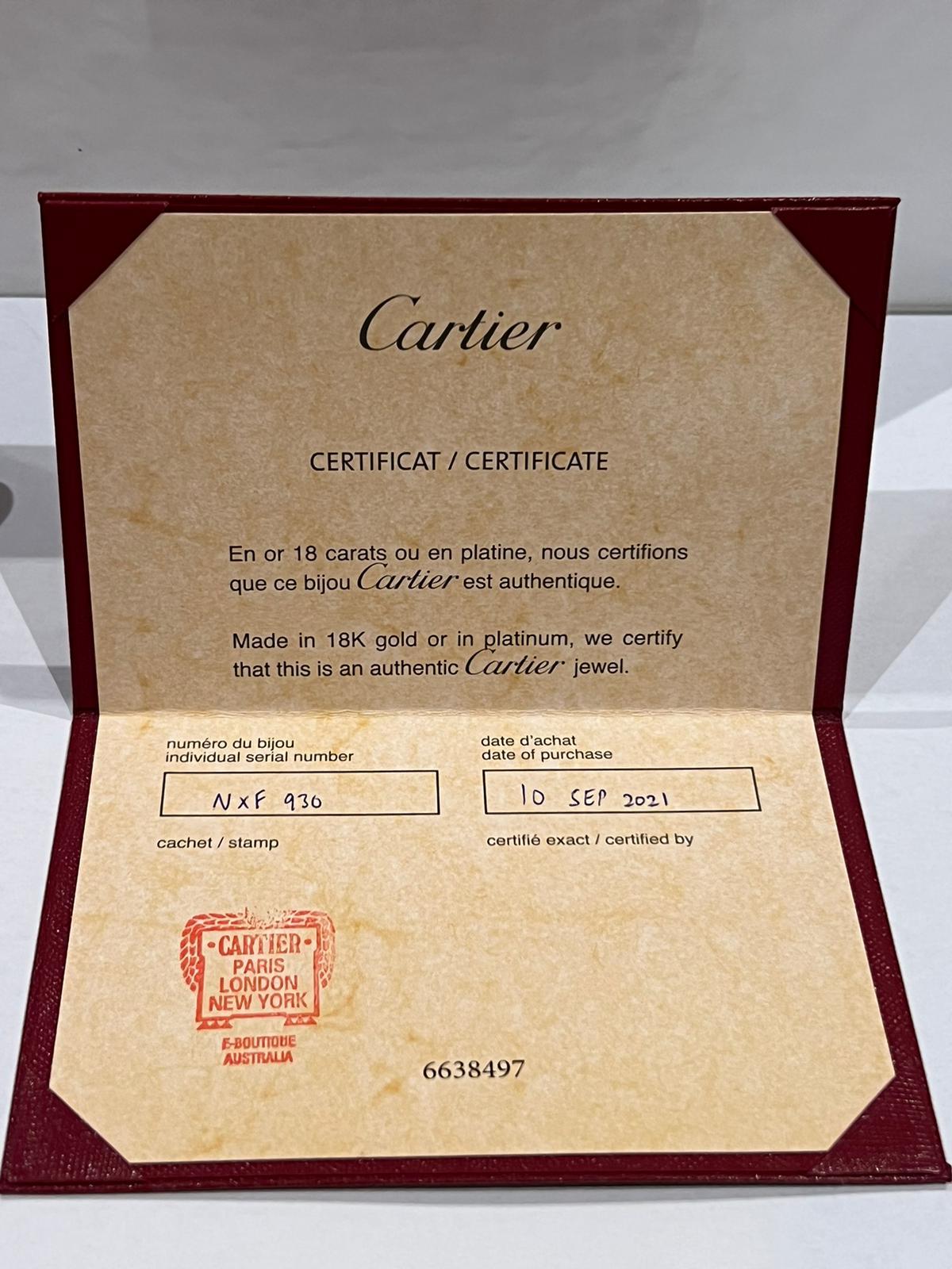Cartier Anillo Amor Oro Blanco 18ct 3.6g 10