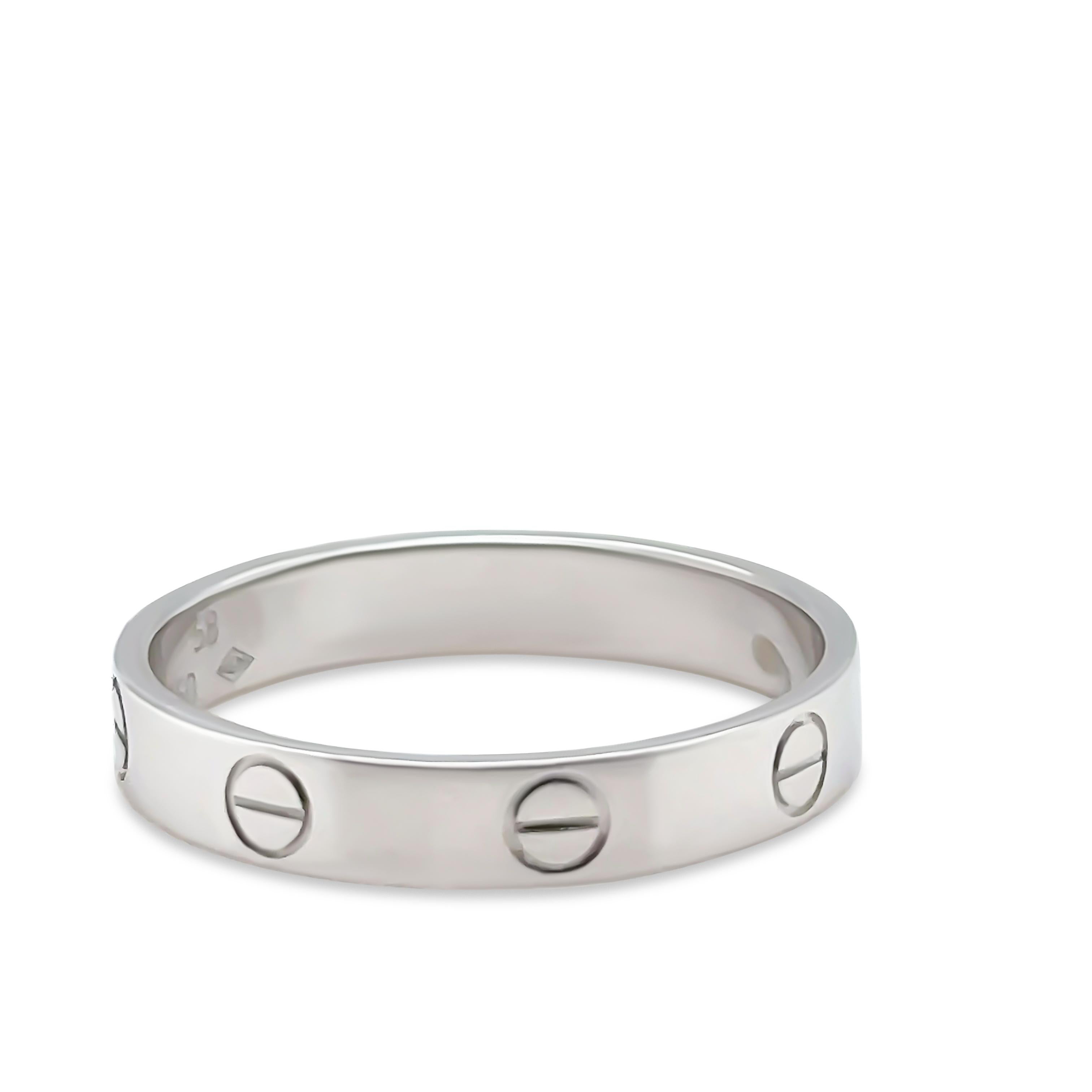 Cartier Anillo Amor Oro Blanco 18ct 3.6g en Excelente Estado en SYDNEY, NSW