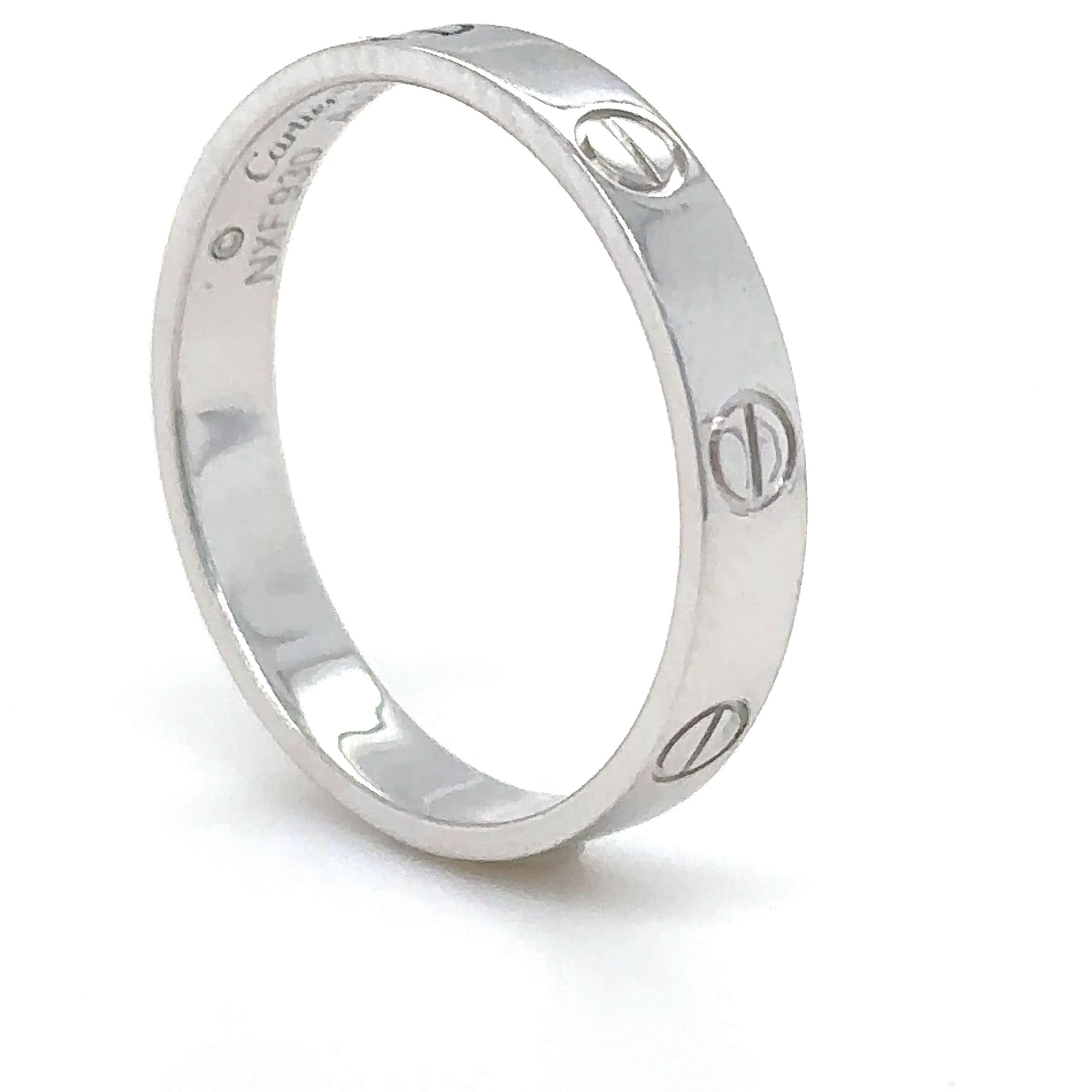 Cartier Anillo Amor Oro Blanco 18ct 3.6g 1