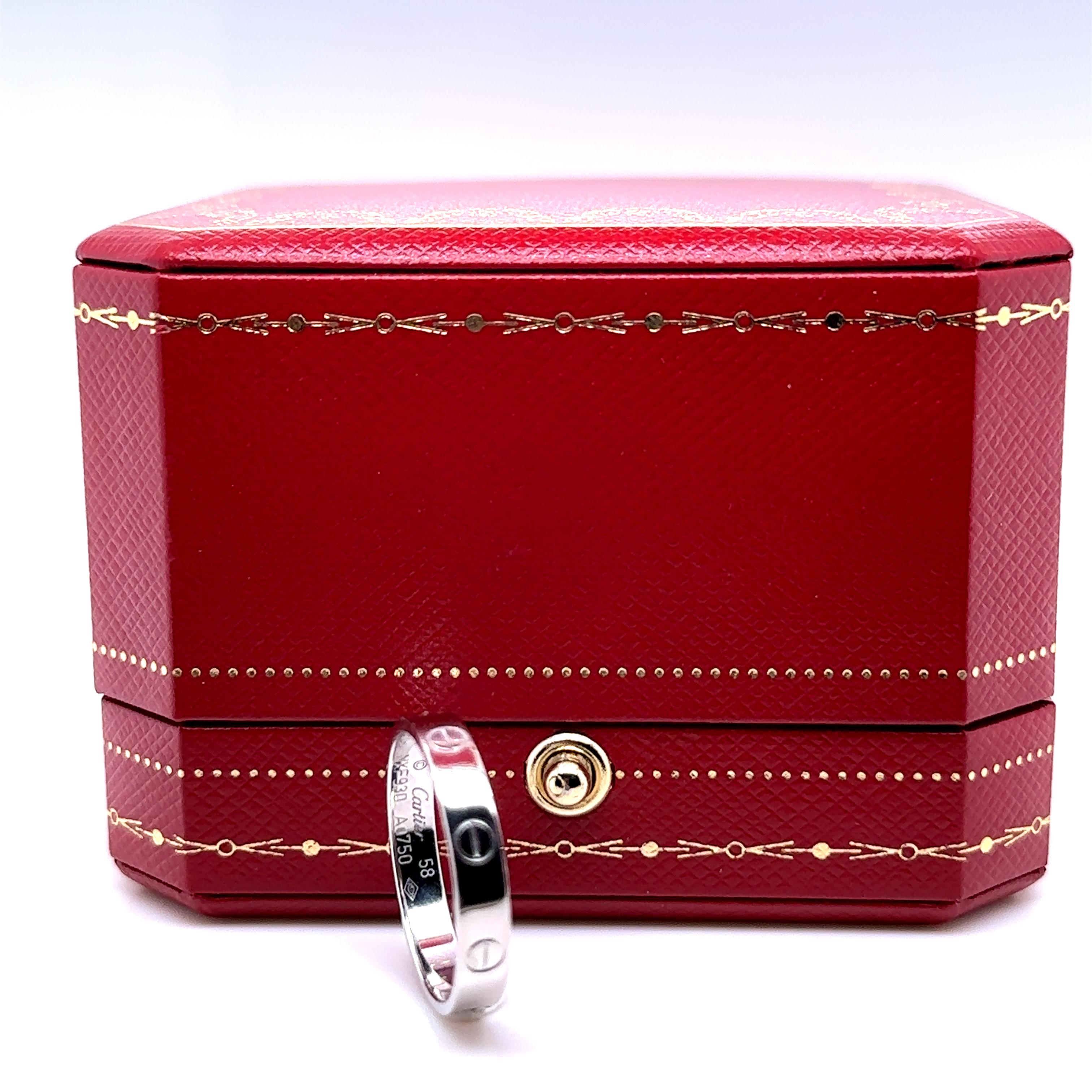 Cartier Anillo Amor Oro Blanco 18ct 3.6g 2