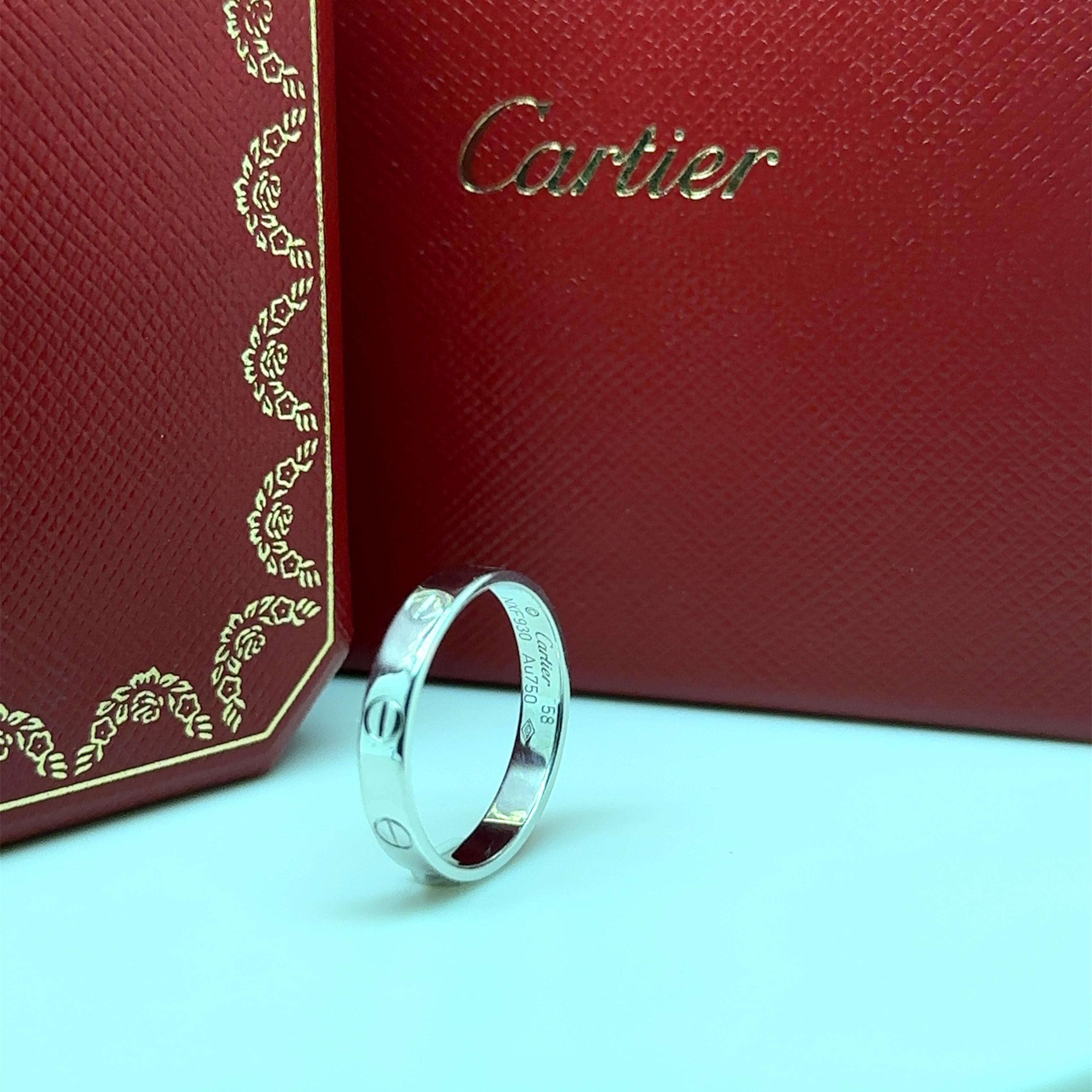 Cartier Anillo Amor Oro Blanco 18ct 3.6g 3