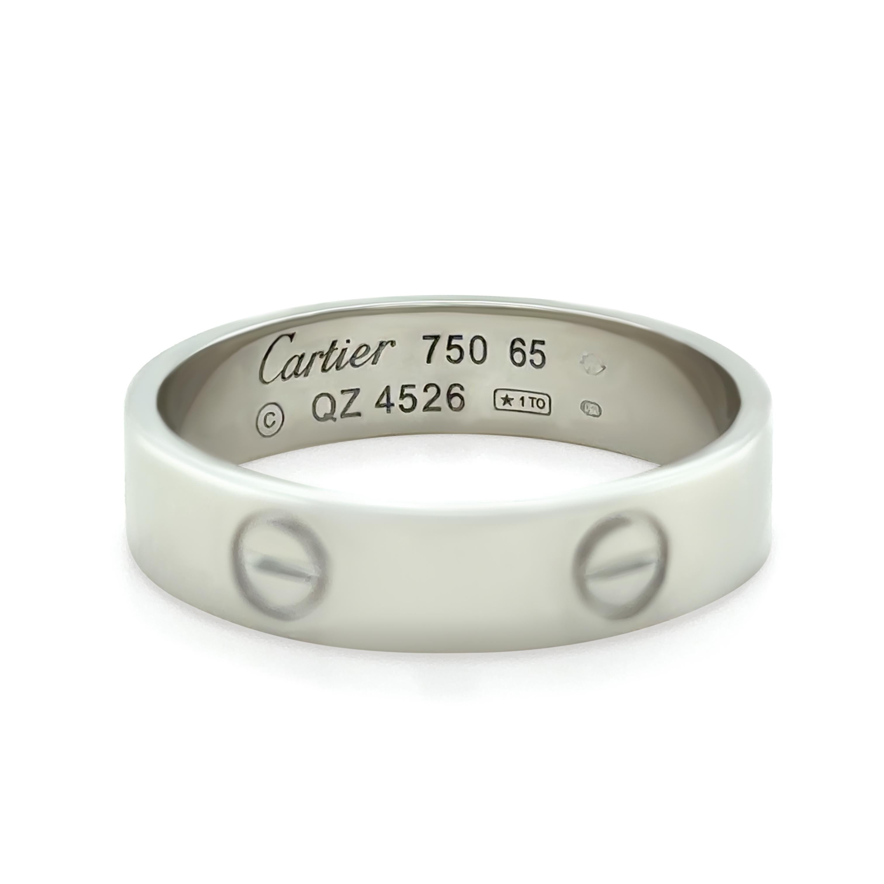 Cartier Anello dell'Amore in oro bianco 18ct 7,36g in vendita 1