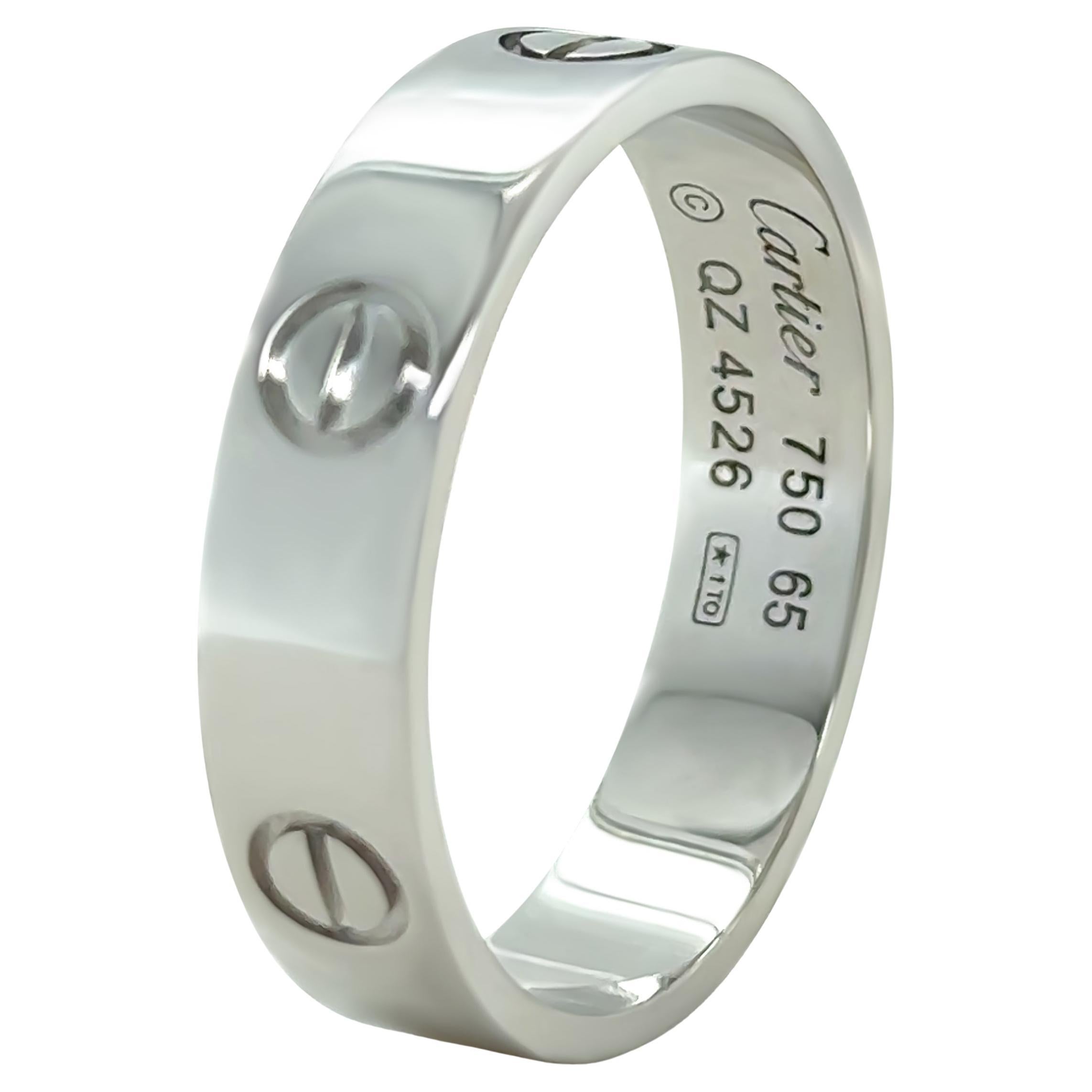 Cartier 18ct White Gold Love Ring 7.36g For Sale at 1stDibs