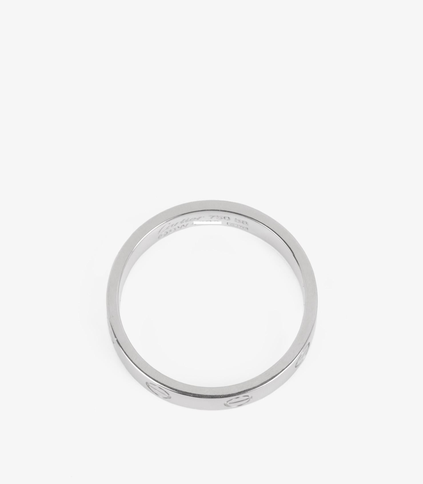 Cartier 18ct White Gold Love Wedding Band For Sale 1