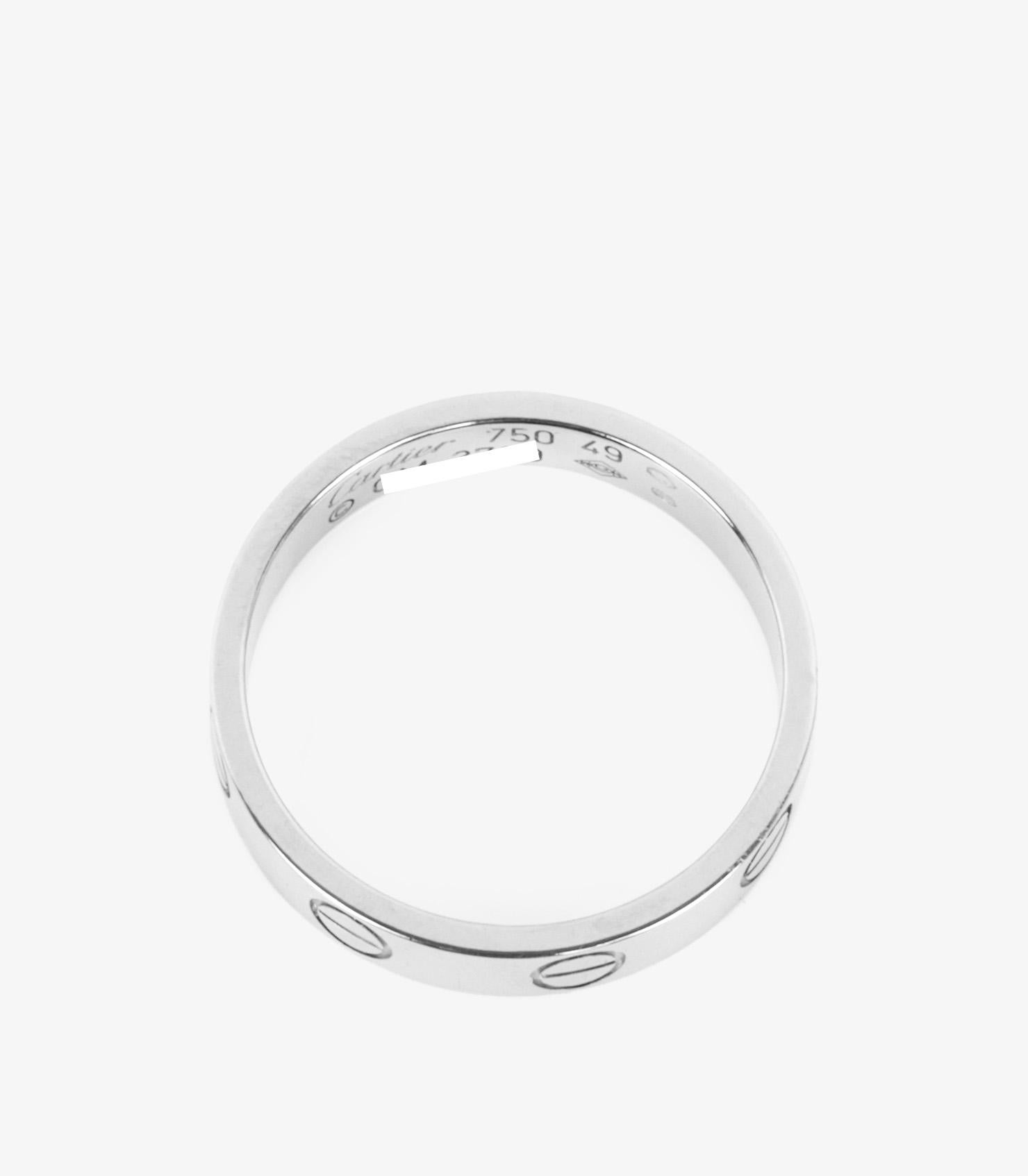 Cartier 18ct White Gold Love Wedding Band For Sale 1