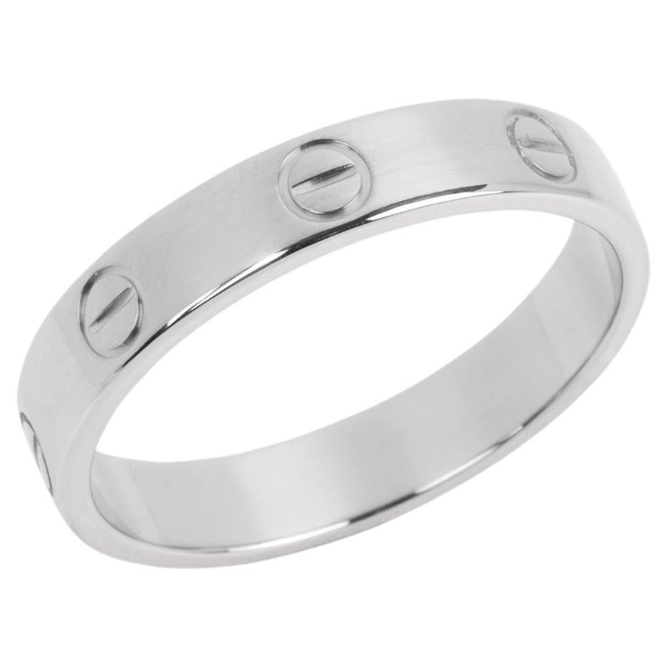Cartier 18ct White Gold Love Wedding Band For Sale