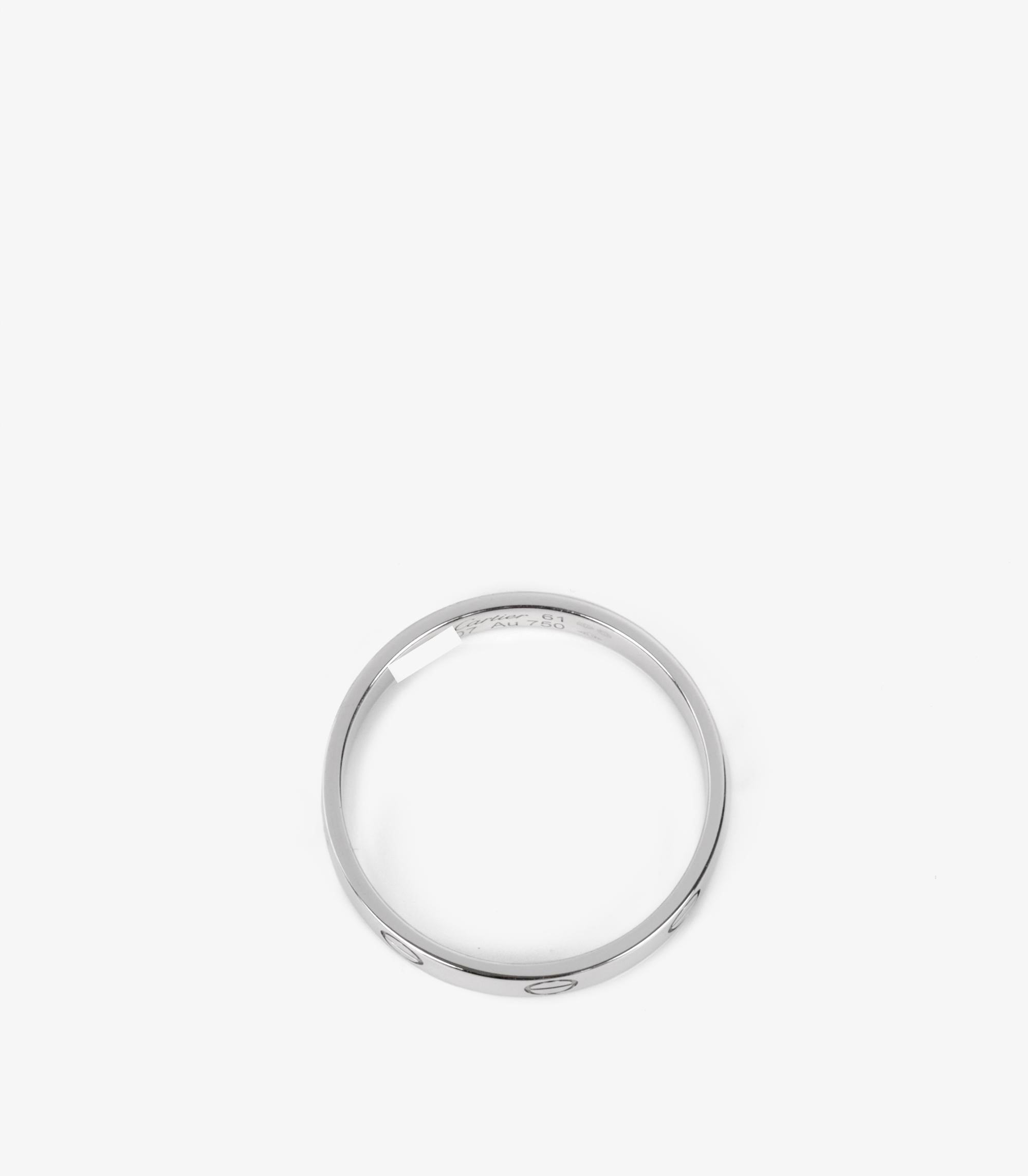 Anneau de mariage Love en or blanc 18ct de Cartier Unisexe en vente