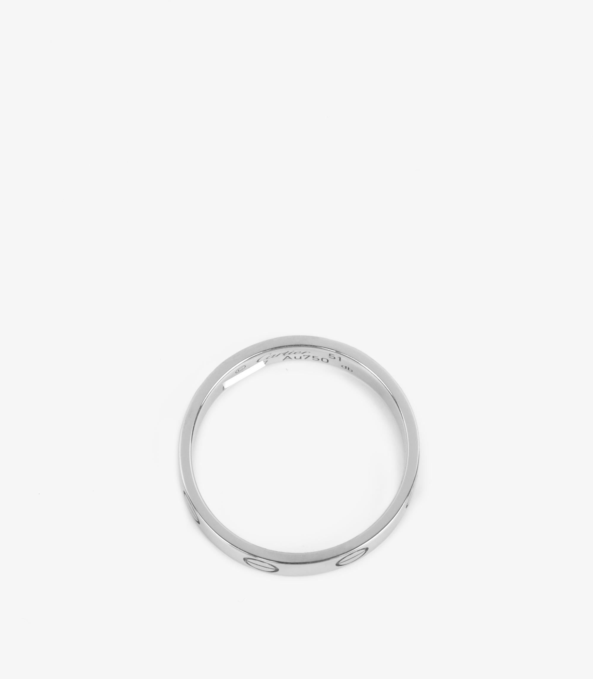 Anello nuziale Love di Cartier in oro bianco 18 ct. in vendita 1