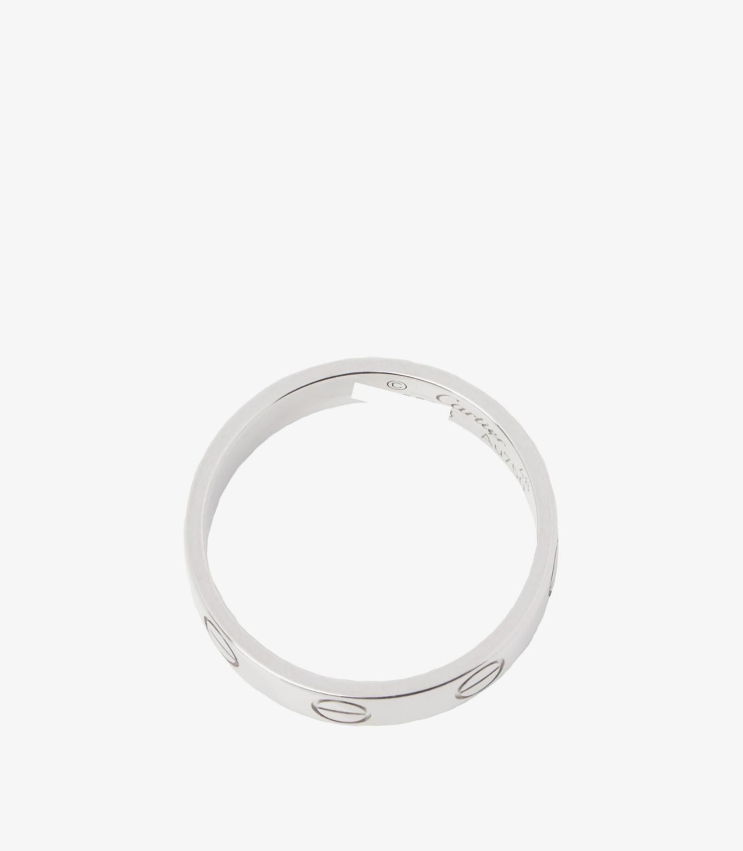Cartier 18 Karat Weißgold Love Ehering im Angebot 1