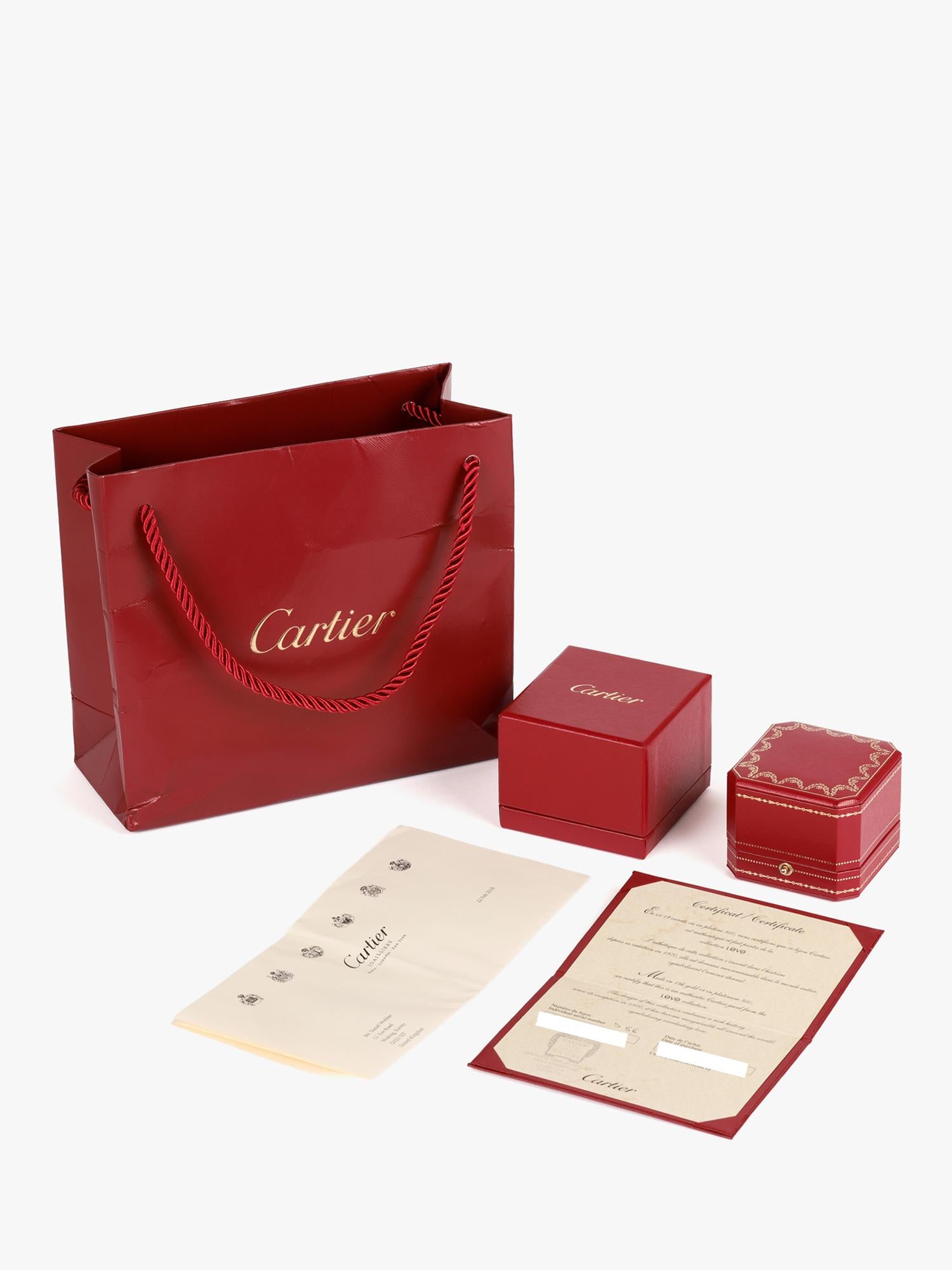 Anello nuziale Love di Cartier in oro bianco 18 ct. in vendita 1