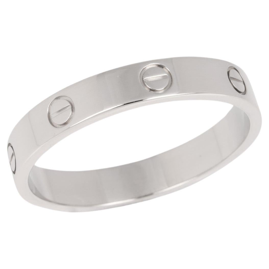Cartier 18ct White Gold Love Wedding Band Ring For Sale