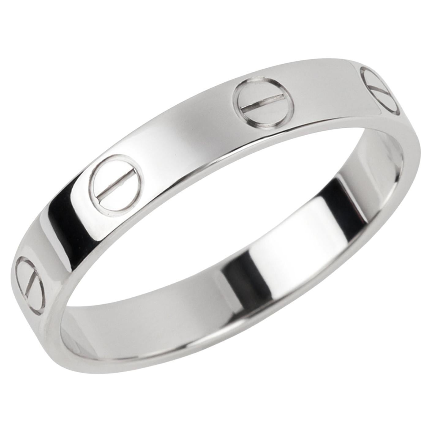 Anello nuziale Love di Cartier in oro bianco 18 ct.