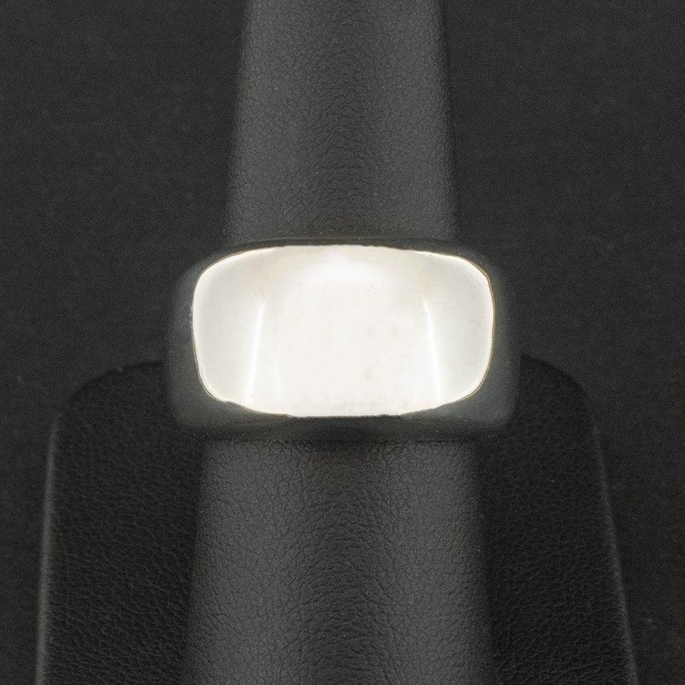 CARTIER 18ct White Gold Nouvelle Vague Domed Band Ring Size O 13.1g In Good Condition For Sale In Southampton, GB