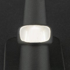 CARTIER 18ct White Gold Nouvelle Vague Domed Band Ring Size O 13.1g