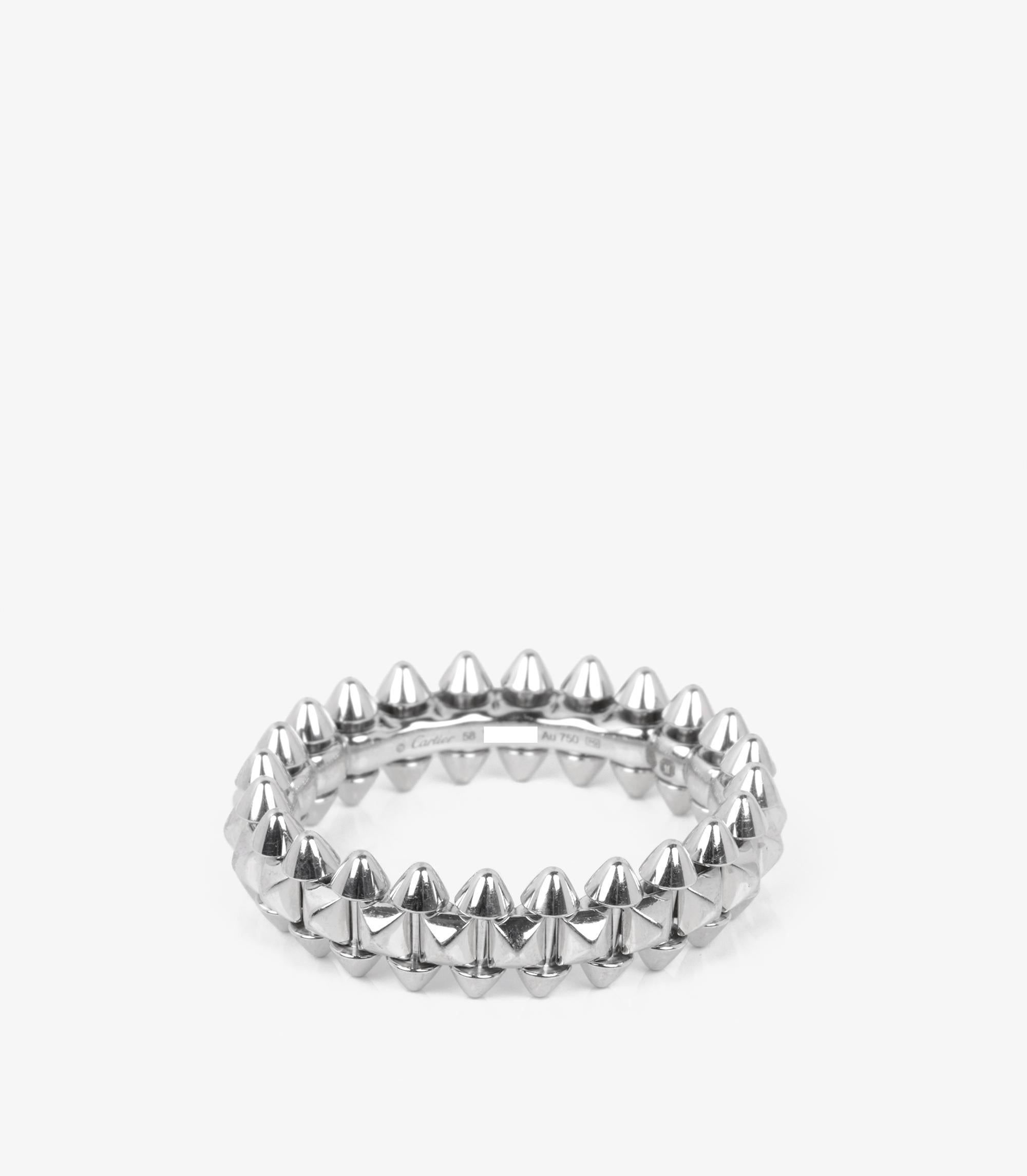 Cartier 18ct White Gold SM Clash de Cartier Ring

Brand- Cartier
Model- Clash de Cartier Ring
Product Type- Ring
Serial Number- YQ****
Age- Circa 2024
Accompanied By- Cartier Box, Outer Box, Certificate, Invoice, Original Receipt
Material(s)- 18ct