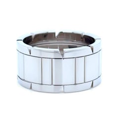 Cartier 18ct White Gold Tank Française Ring 14.81g