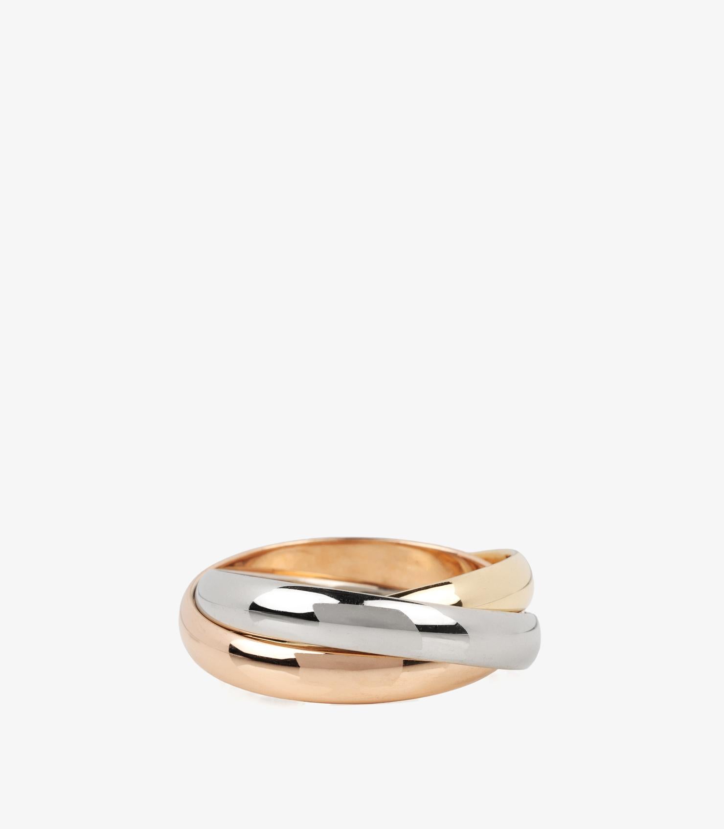 Bague Les Must de Cartier en or blanc 18 ct, or jaune 18 ct et or rose 18 ct de taille moyenne

Détails du produit
Xupes Ref : J1593
Marque : Cartier
Modèle : Bague Les Must de Cartier
Type : Anneau
Numéro de série : A*****
PRIX DE VENTE CONSEILLÉ :