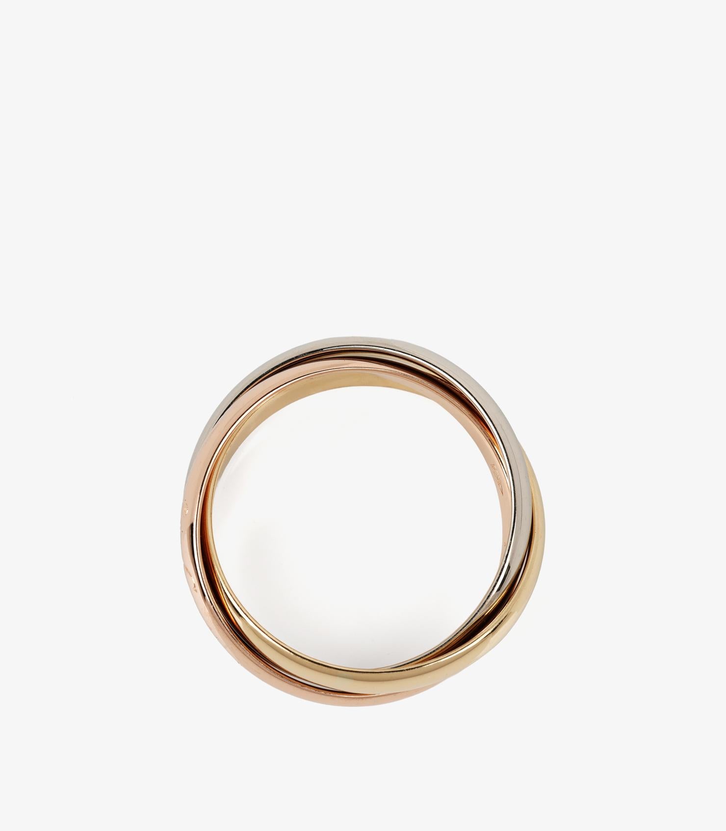 Bague Les Must de Cartier en or blanc, or jaune et or rose 18 carats Unisexe en vente