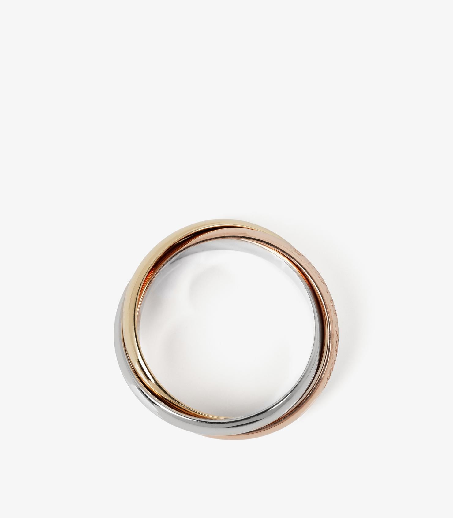 Bague Les Must de Cartier en or blanc, or jaune et or rose 18 carats Unisexe en vente