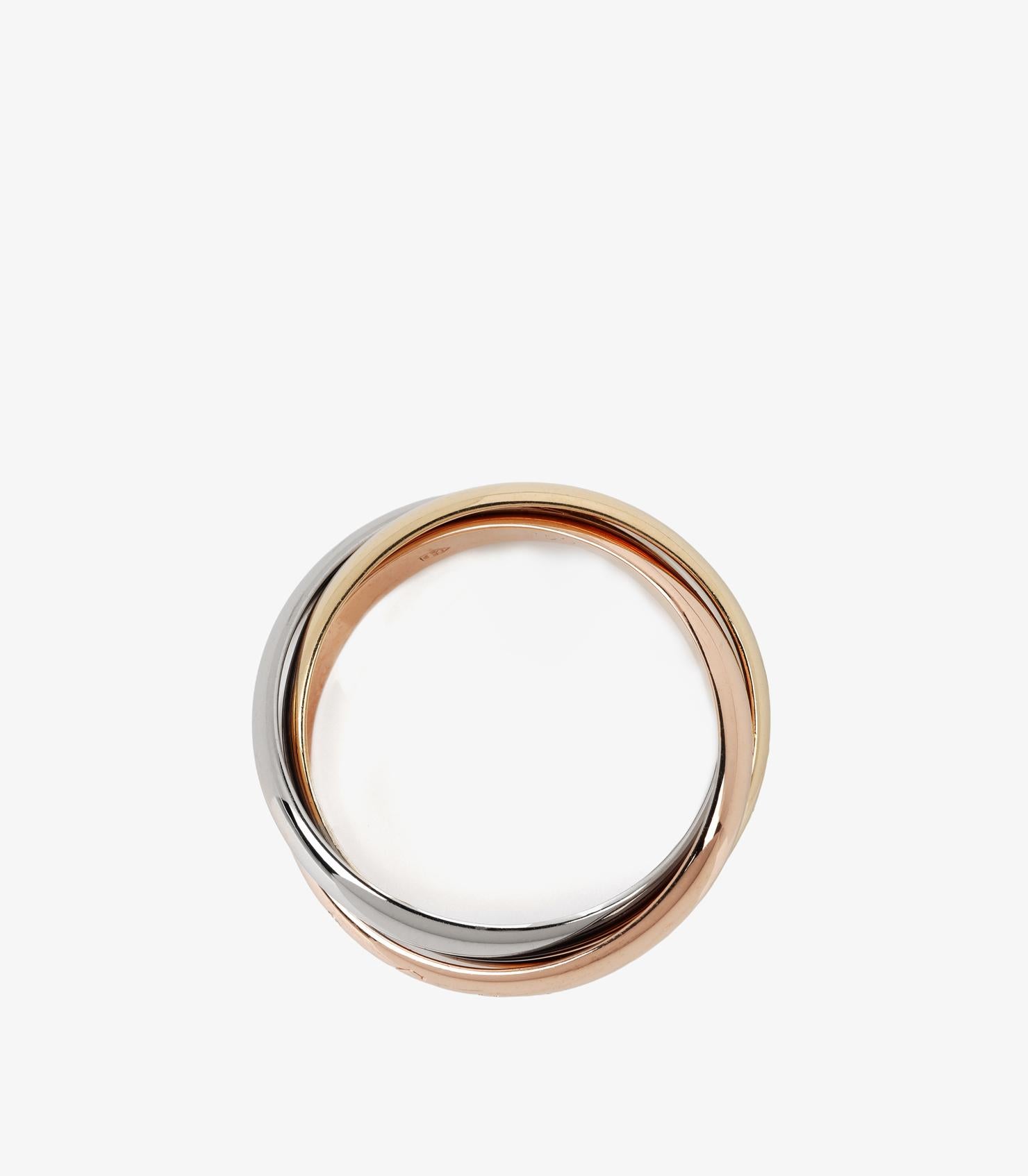 Bague Les Must de Cartier en or blanc, or jaune et or rose 18 carats Unisexe en vente