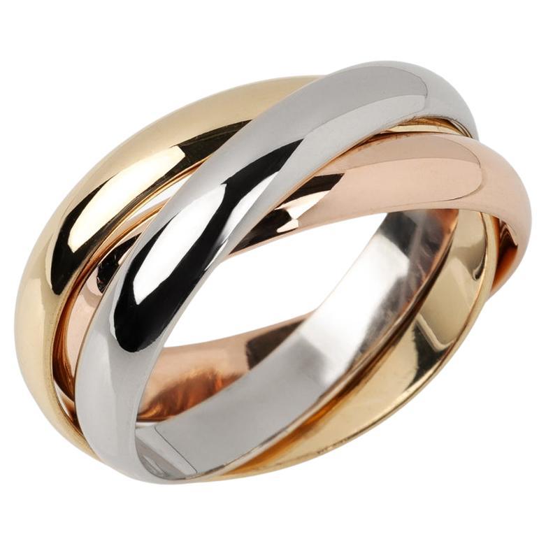 Bague Les Must de Cartier en or blanc, or jaune et or rose 18 carats
