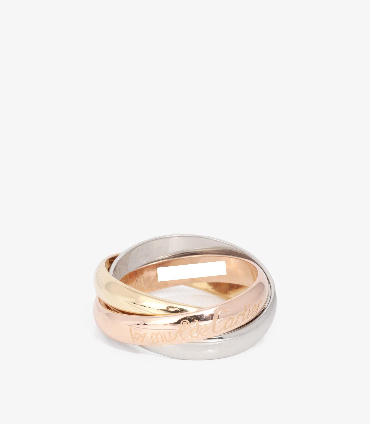 Cartier 18ct White Gold, 18ct Yellow Gold and 18ct Rose Gold Medium Les Must de Cartier Ring

Product Details
Xupes Ref: J1259
Brand: Cartier
Model: Les Must de Cartier Ring
Type: Ring
Serial Number: O*****
Material(s): 18ct White Gold, 18ct Yellow
