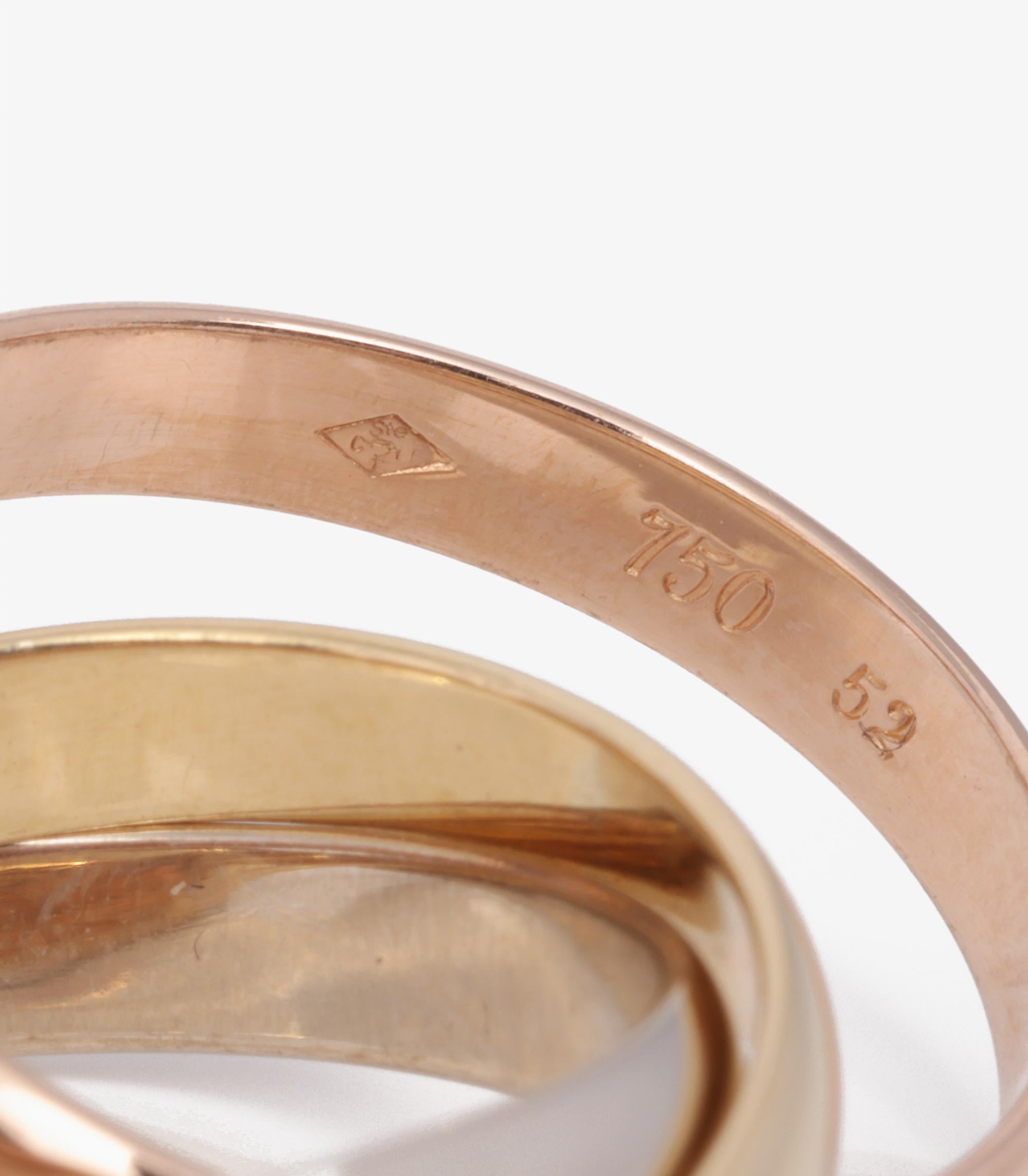 De las mujeres Anillo Cartier Les Must de Cartier Mediano de Oro Blanco, Amarillo y Rosa de 18 ct en venta