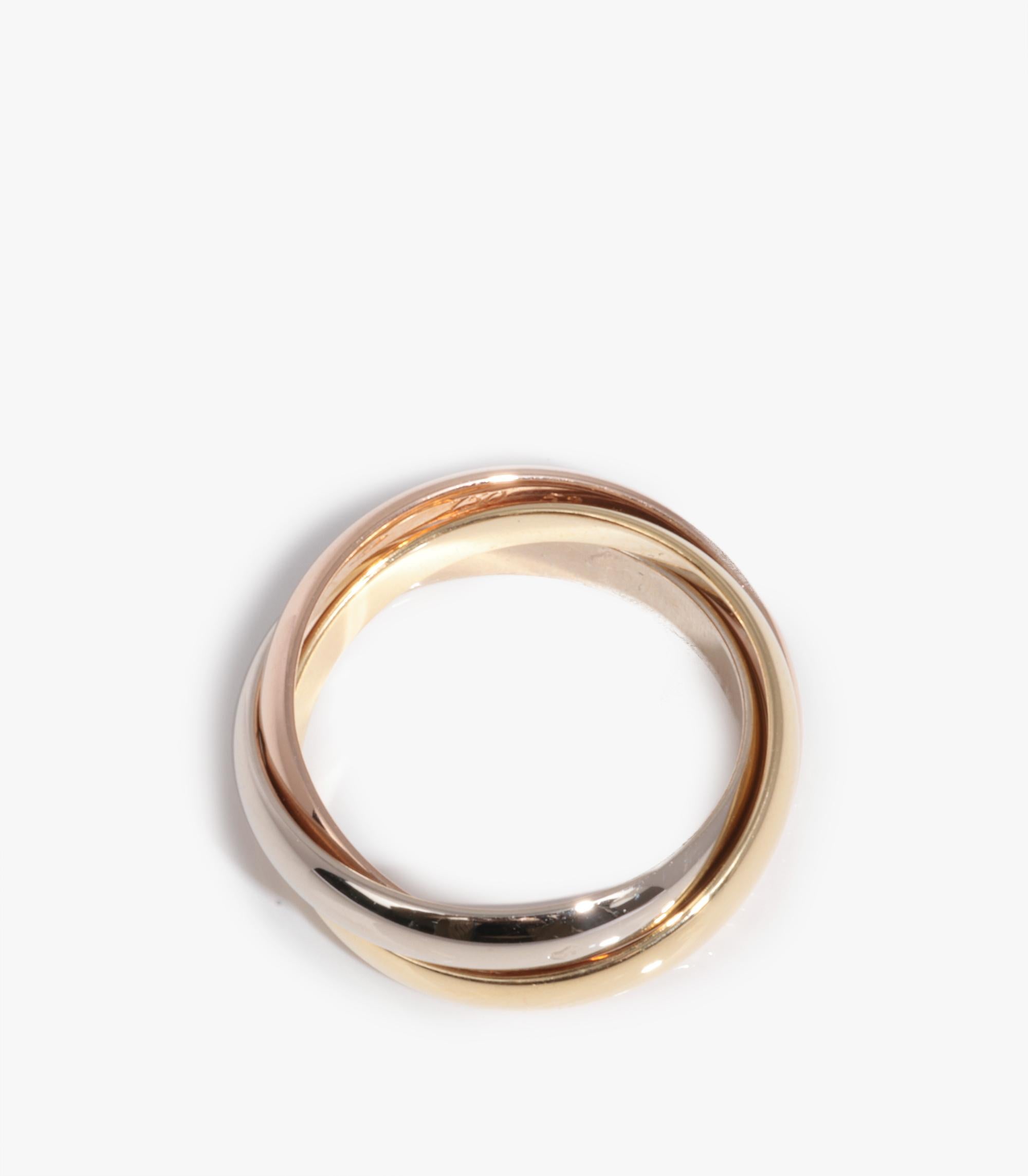 Anillo Cartier Les Must de Cartier Mediano de Oro Blanco, Amarillo y Rosa de 18 ct en venta 1
