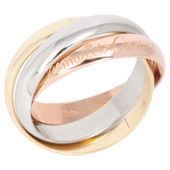 Cartier 18ct White, Yellow and Rose Gold Medium Les Must De Cartier Ring