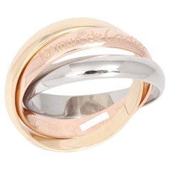 Used Cartier 18ct White, Yellow And Rose Gold Medium Les Must De Cartier Ring