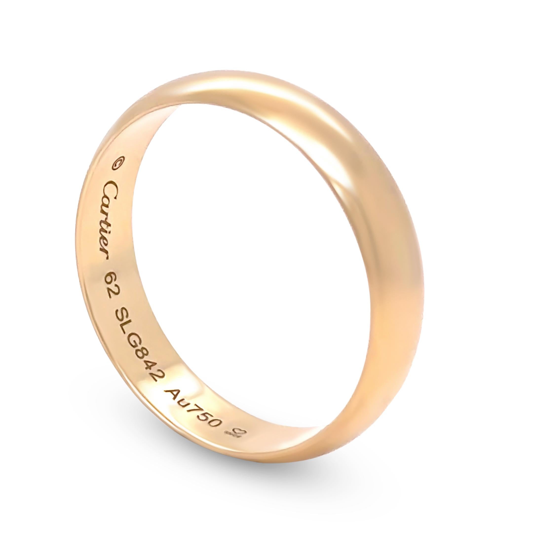 Cartier 18ct Gelbgold 1895 Herren Ehering 5g im Angebot 1