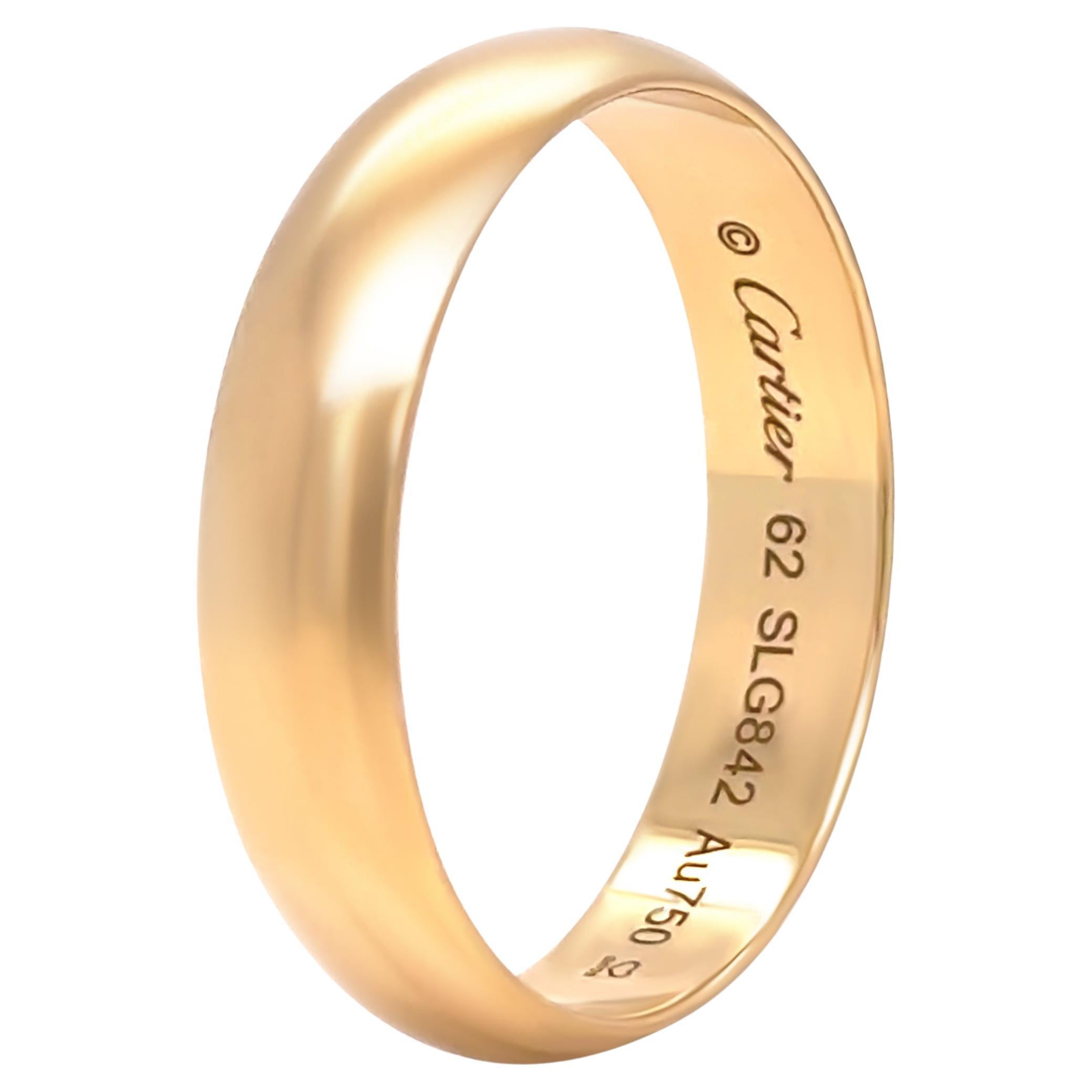 Cartier 18ct Gelbgold 1895 Herren Ehering 5g im Angebot