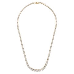 Cartier 18ct Yellow Gold And Round Brilliant Diamond 'Tennis' Line Necklace